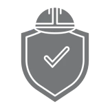Protective shield with checkmark
